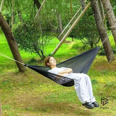 Võng lụa băng Duyan chịu lực 180kg, gấp gọn tiện lợi, có túi đựng - Dùng ngoài trời, du lịch, giá 132.660 VND