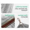 Võng lưới 130x250/160x250cm, cán thép 60cm, Lâm Tùng cao cấp, siêu dày, khoen lớn - Giá 150.000 VND 3