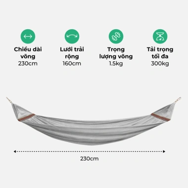 Võng lưới 130x250/160x250cm, cán thép 60cm, Lâm Tùng cao cấp, siêu dày, khoen lớn - Giá 150.000 VND 4 Võng lưới 130x250/160x250cm, cán thép 60cm, Lâm Tùng cao cấp, siêu dày, khoen lớn - Giá 150.000 VND 4