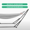 Võng lưới 130x250/160x250cm, cán thép 60cm, Lâm Tùng cao cấp, siêu dày, khoen lớn - Giá 150.000 VND 5