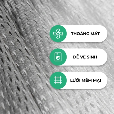 Võng lưới 130x250/160x250cm, cán thép 60cm, Lâm Tùng cao cấp, siêu dày, khoen lớn - Giá 150.000 VND