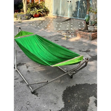Võng lưới 130x250/160x250cm, cán thép 60cm, Lâm Tùng cao cấp, siêu dày, khoen lớn - Giá 150.000 VND 10 Võng lưới 130x250/160x250cm, cán thép 60cm, Lâm Tùng cao cấp, siêu dày, khoen lớn - Giá 150.000 VND 10