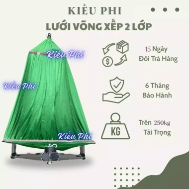 Võng Lưới 2 Lớp Bền Bỉ, Thoáng Mát, Khung Thép Cứng Cáp - Giá Chỉ 100.000đ 5 Võng Lưới 2 Lớp Bền Bỉ, Thoáng Mát, Khung Thép Cứng Cáp - Giá Chỉ 100.000đ 5
