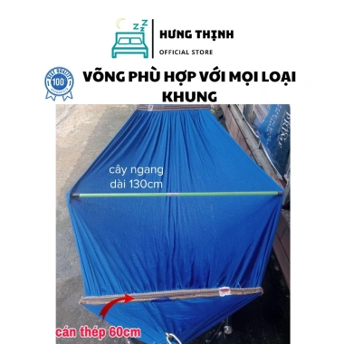 Võng lưới 2 lớp cán thép cỡ đại dày dài rộng cao cấp, cho người lớn và trẻ em, giá chỉ 85.000đ