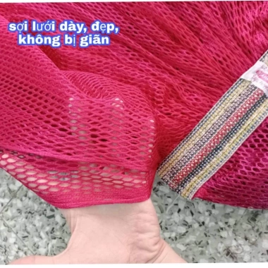 Võng Lưới 2 Lớp Đầu Nẹp Vải Cứng Bền Đẹp Màu Đỏ 2m4x1m4 - Giá chỉ 95.000đ 5