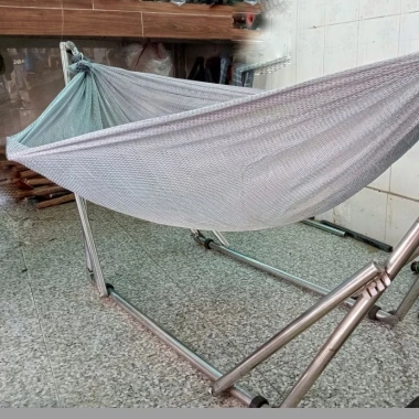 Võng Lưới Cột 2 Đầu Loại Lớn, Vải Dày Cao Cấp - Tặng Chổi Quét Bụi, Giá 135.000₫ 3