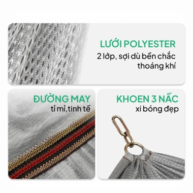Võng lưới đại A60 cán thép Lâm Tùng siêu dày, chịu tải 300kg - Giá rẻ vô địch 131k