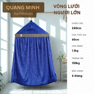Võng Lưới Đại Quang Minh 2m4 Thép - Siêu bền, Giá khuyến mại 90.000 VNĐ 2