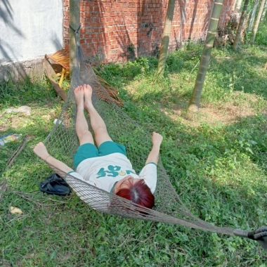 Võng Lưới Đan Tay 3m2 To Rộng + 4m Dây - Không Đau Lưng, Thích Hợp Ngoài Trời và Du Lịch, Giá 78.000 VND 4