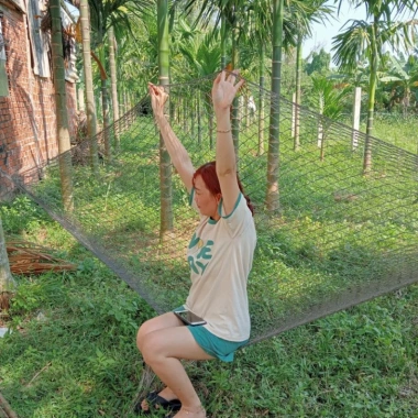 Võng Lưới Đan Tay 3m2 To Rộng + 4m Dây - Không Đau Lưng, Thích Hợp Ngoài Trời và Du Lịch, Giá 78.000 VND 6
