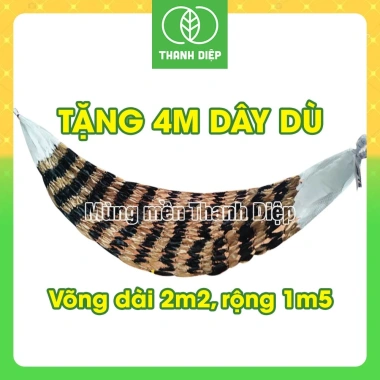 Võng lưới đan vải dù siêu mát - Mùng mền Thanh Diệp, tặng dây, giá 59.000 VND