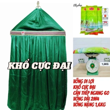 Võng lưới dòng cao cấp cỡ lớn ngang 60cm dài 2m4 - 1,6kg - Giá chỉ 115.000 VNĐ
