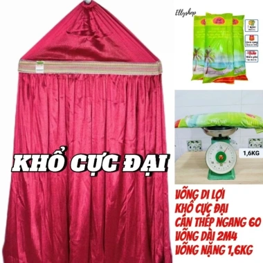 Võng lưới dòng cao cấp cỡ lớn ngang 60cm dài 2m4 - 1,6kg - Giá chỉ 115.000 VNĐ