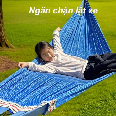 Võng lưới lụa băng gấp cao cấp, tải trọng 250kg, du lịch dã ngoại, giảm giá 99.750₫