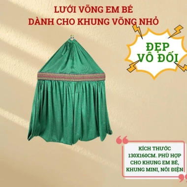 Võng lưới màu xám mini lớn cho khung võng mini em bé - Giá ưu đãi 61.100₫ 3