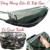 Võng mùng đa năng rằn ri 3 lớp xếp gọn, có quai xách + 4 dây dù, thoải mái mọi không gian