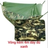 Võng mùng đa năng rằn ri 3 lớp xếp gọn, có quai xách + 4 dây dù, thoải mái mọi không gian 2