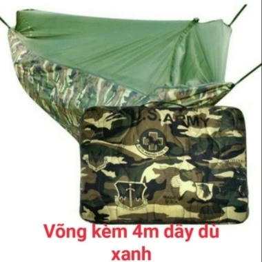Võng mùng đa năng rằn ri 3 lớp xếp gọn, có quai xách + 4 dây dù, thoải mái mọi không gian 2 Võng mùng đa năng rằn ri 3 lớp xếp gọn, có quai xách + 4 dây dù, thoải mái mọi không gian 2