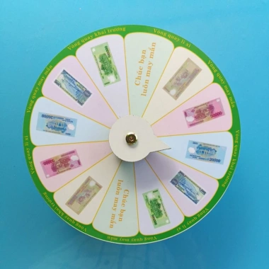 Vòng quay may mắn 12 ô, ĐK 25cm, cao 7cm - Quà Tết, trò chơi lì xì, giá 79.000₫ 3
