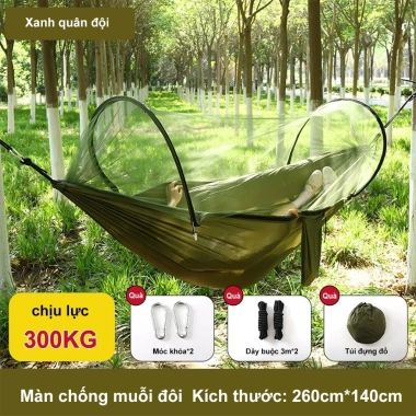 Võng siêu nhẹ 260x140cm Đơn Đôi mùng chất lượng, giá chỉ 279.000 VND - khuyến mãi