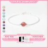 Vòng Tay Bạc 925 Nữ Đá Phong Thủy Tự Nhiên Charm Bi Mini Xinh TSJL89 171.403 VND
