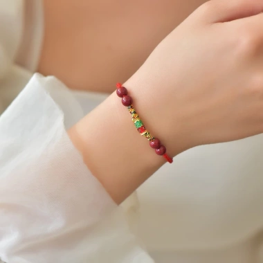 Vòng Tay Chỉ Đỏ Cá Koi, Chỉ Ngũ Sắc - May Mắn, Bình An, Thu Hút Tài Lộc
