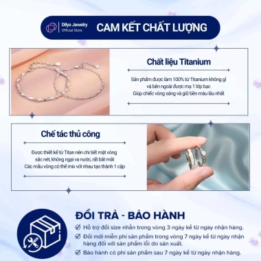 Vòng Tay Đôi You & Me Titanium Không Gỉ Quà Valentine 85k cho Bạn Thân