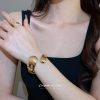 Vòng tay DREJEW mở hình bầu dục kim loại bóng sang trọng, đa năng, phong cách châu Âu-Mỹ - Giá ưu đãi 50.220 VND 7