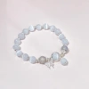 Vòng tay nữ bạc s925 đá mắt mèo trắng Moonstone May mắn sức khỏe KC07 KILIG CHARM 195k 3