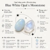 Vòng tay nữ bạc s925 đá mắt mèo trắng Moonstone May mắn sức khỏe KC07 KILIG CHARM 195k 4