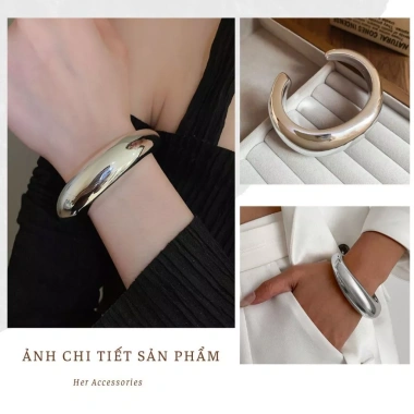 Vòng tay nữ cỡ lớn Retro thiết kế hình học đơn giản, phong cách hiện đại, giá chỉ 49.000₫ 10 Vòng tay nữ cỡ lớn Retro thiết kế hình học đơn giản, phong cách hiện đại, giá chỉ 49.000₫ 10