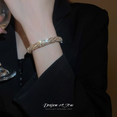 Vòng tay ren kim cương DREJEW đa năng sang trọng nhẹ nhàng cho nữ giảm giá 20