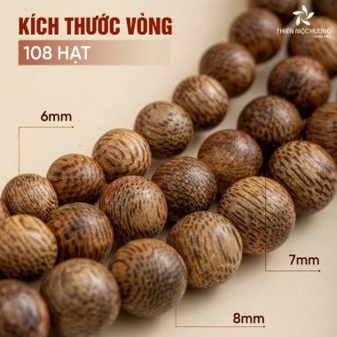 Vòng tay trầm hương 108 hạt Thiên Mộc Hương – Chính hãng, xua tan muộn phiền, giá ưu đãi 7