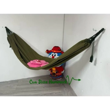 Võng vải canvas cao cấp Xanh Rêu 1.6x2.45m - Độ bền, thiết kế hiện đại, giá 410.000₫ 2
