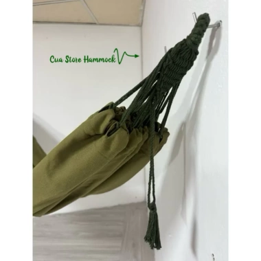 Võng vải canvas cao cấp Xanh Rêu 1.6x2.45m - Độ bền, thiết kế hiện đại, giá 410.000₫ 4