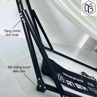 Võng Xếp An Bình Phi32 Đen Nhám Sang Trọng, Chịu Tải 250kg, Lưới Polyester Cao Cấp – Giá 636.500đ 3