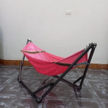 Võng Xếp Mini A50 Dày Rộng Cho Bé - Khung Vững, Không Bị Lật, Giao Hỏa Tốc 448k 2