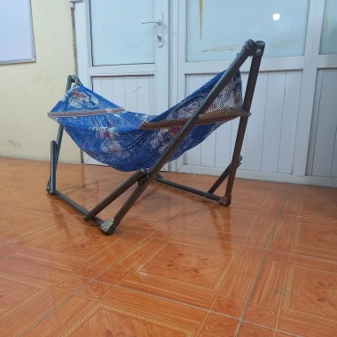 Võng Xếp Mini A50 Dày Rộng Cho Bé - Khung Vững, Không Bị Lật, Giao Hỏa Tốc 448k 3