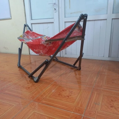 Võng Xếp Mini A50 Dày Rộng Cho Bé - Khung Vững, Không Bị Lật, Giao Hỏa Tốc 448k 5