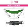 Võng Xếp TRƯỜNG NGA Khung Sơn Tĩnh Điện Phi 32 + Lưới - Chịu 150kg - Giá 495k 2