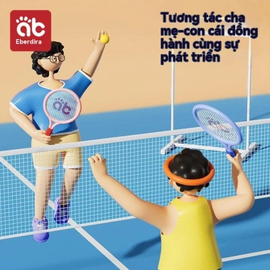Vợt cầu lông trẻ 2-4 tuổi trong nhà - Đồ chơi thể thao tương tác, giá ưu đãi 155.000₫ 2