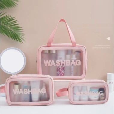 WASHBAG 3 size - Túi đựng mỹ phẩm, đồ cá nhân 3 màu, chống thấm, giảm 44.800₫