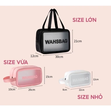WASHBAG 3 size - Túi đựng mỹ phẩm, đồ cá nhân 3 màu, chống thấm, giảm 44.800₫