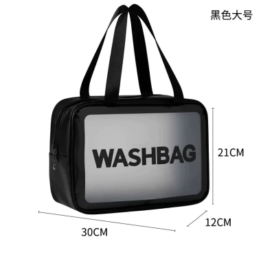 Washbag túi đựng mỹ phẩm có quai chống thấm nước, trong suốt, phù hợp du lịch & bơi - Giá 30.600₫