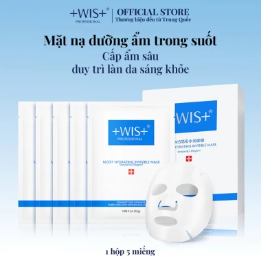 +WIS+ Mặt nạ dưỡng ẩm trong suốt 5 miếng - Cấp ẩm sâu, da sáng khỏe, giảm giá 65.000đ