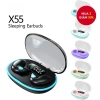X55 Tai Nghe Bluetooth 5.3 TWS Mini Không Dây, Chống Nước IPX5, Giảm Tiếng Ồn, LED, Nhẹ Ngủ Thoải Mái - Giá 76.999đ