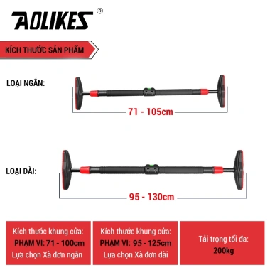 Xà đơn gắn cửa treo tường AOLIKES A‑SW213 – Home gym, giảm còn 379.000₫, bền chắc, dễ lắp đặt 3 Xà đơn gắn cửa treo tường AOLIKES A‑SW213 – Home gym, giảm còn 379.000₫, bền chắc, dễ lắp đặt 3