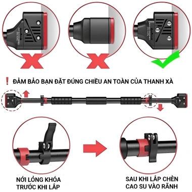 Xà Đơn Gắn Cửa Treo Tường Cao Cấp: Tập Gym, Cơ Bụng, Thể Hình, Nhiều Kích Thước, Giá 125.000₫ 7