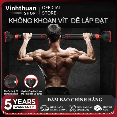 Xà đơn treo tường 60-160cm gắn cửa, chịu tải mạnh, miễn lắp đặt - Tập tại nhà 85.000₫
