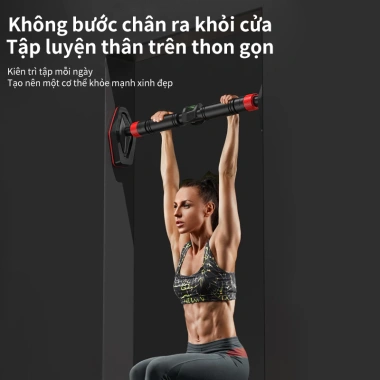 Xà đơn treo tường 60-160cm gắn cửa, chịu tải mạnh, miễn lắp đặt - Tập tại nhà 85.000₫